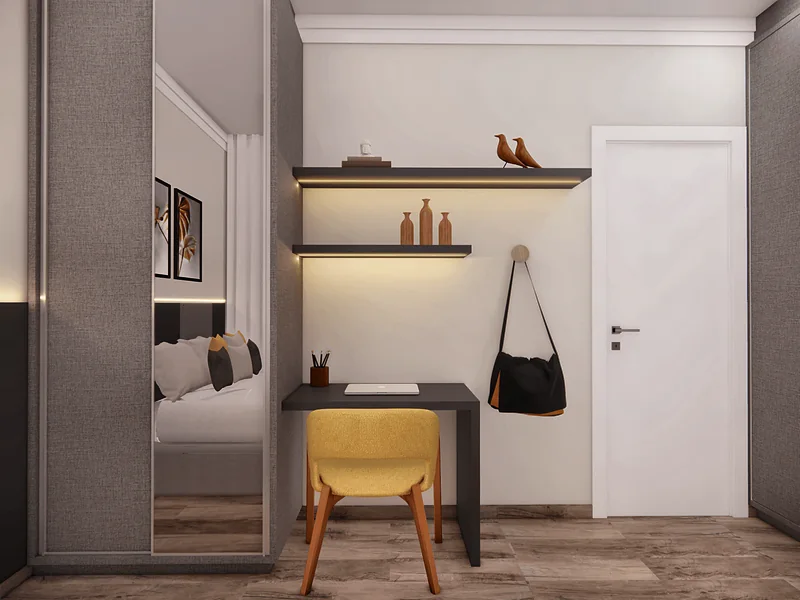 Apartamento Dela — perspectiva 3D, imagem 6 de 12