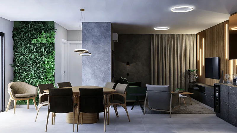 Apartamento Dela — perspectiva 3D, imagem 10 de 12