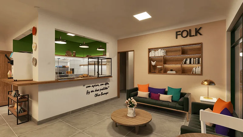 Café Confeitaria — perspectiva 3D, imagem 3 de 16