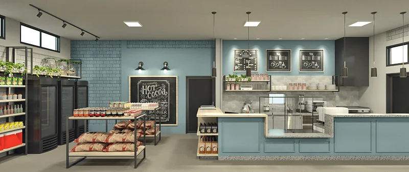 Café Mercadim — perspectiva 3D, imagem 6 de 14