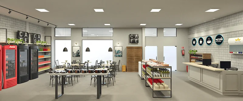 Café Mercadim — perspectiva 3D, imagem 10 de 14