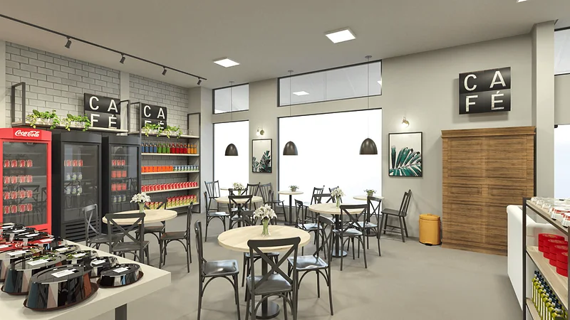 Café Mercadim — perspectiva 3D, imagem 11 de 14