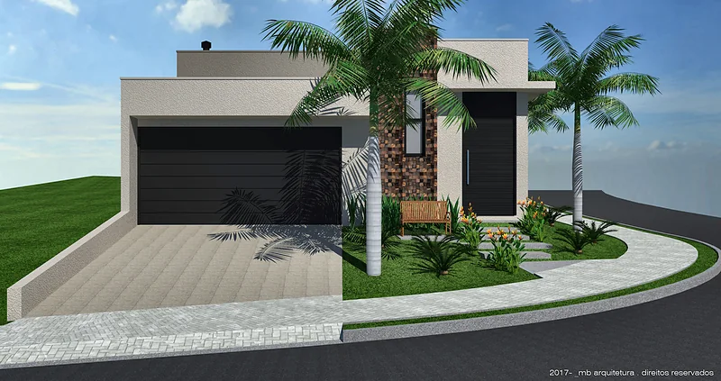 Casa Esquina — perspectiva 3D, imagem 2 de 4