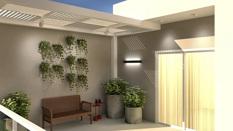 Casa Sobrado — perspectiva 3D, imagem 2 de 2