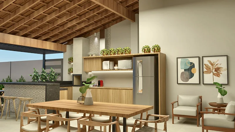Casa Varanda Gourmet — perspectiva 3D, imagem 2 de 12