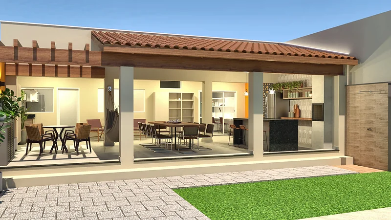 Varanda Gourmet — perspectiva 3D, imagem 2 de 8