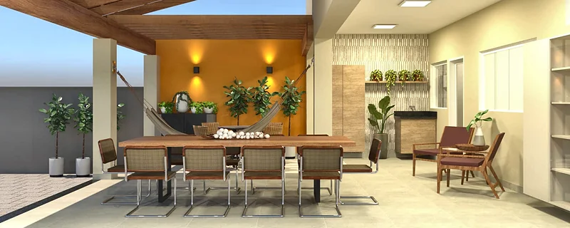 Varanda Gourmet — perspectiva 3D, imagem 5 de 8