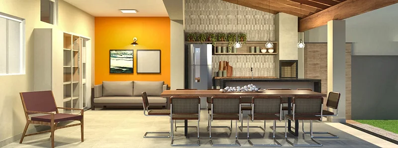 Varanda Gourmet — perspectiva 3D, imagem 6 de 8