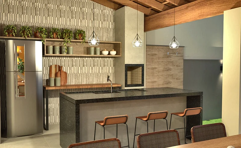Varanda Gourmet — perspectiva 3D, imagem 8 de 8