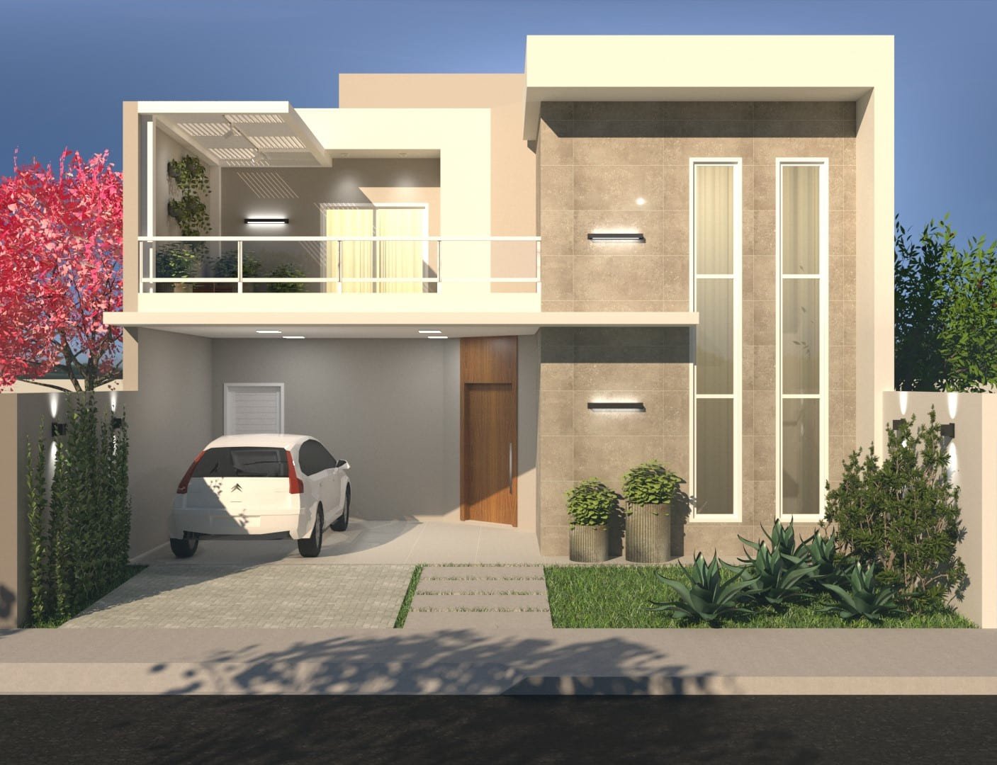 Fachada contemporânea Marina Bassi Arquitetura